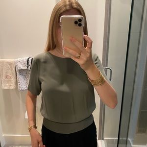 Silk Combo Tee Medium Green